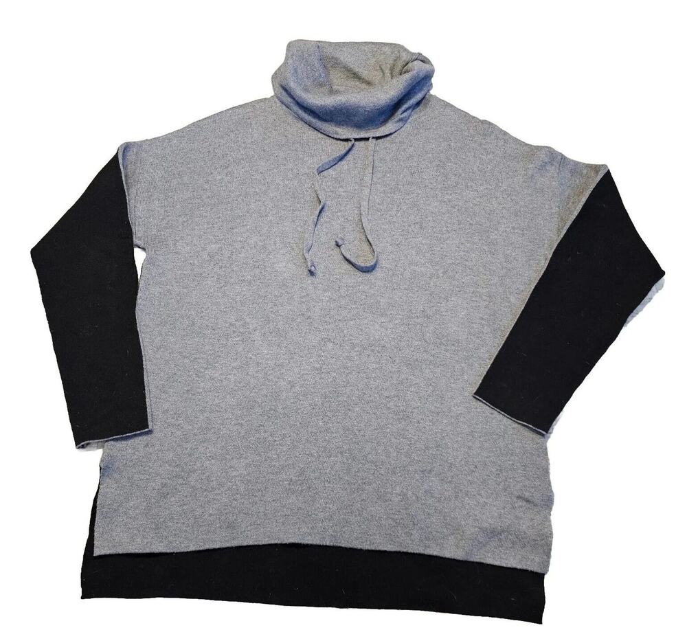 Rachel Zoe Sweater Size Medium Cowl Neck Pullover Colorblock Cozy Athleisure